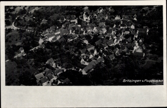 Postcard Britzingen Müllheim in Baden Schwarzwald, aerial photograph