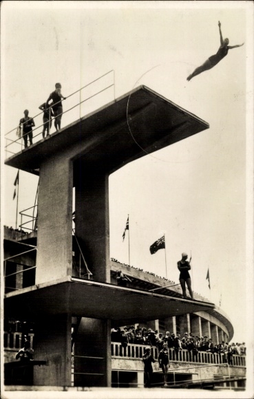 Ak Olympische Spiele Berlin 1936, Kunstspringer, Olympiastadion