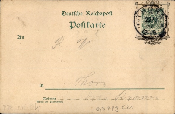 Postwaardestuk gelithografeerd Kaiser Wilhelm I, portret, PP 9 C 21