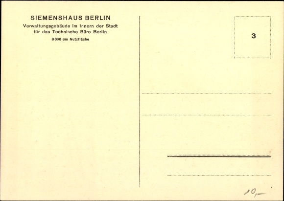 Ak Berlin Spandau Siemensstadt, administratiegebouw voor het technisch bureau
