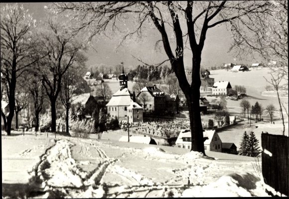 Ak Rübenau Marienberg in het Ertsgebergte van Saksen, winters uitzicht
