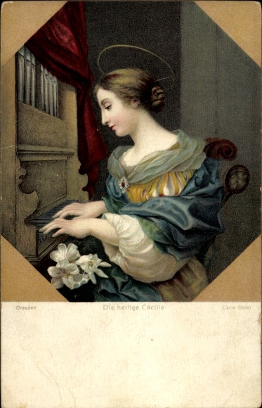 Artist Postcard Dolei, Carlo, Saint Cecilia