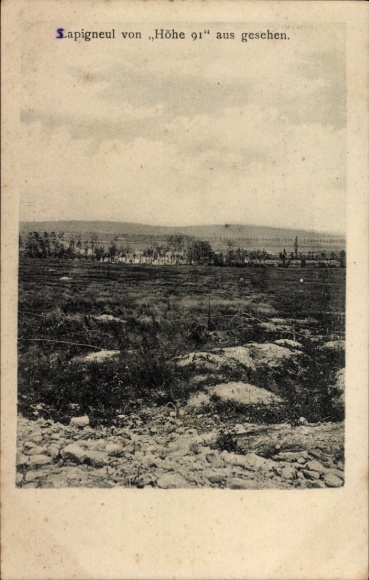 Ak Sapigneul Marne, Blick von Höhe 91