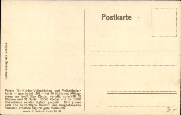 Artist Postcard Thoma, Hans, I came from, don&#39;t know where, association for children&#39;s kitchens and day-care centers