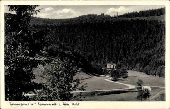 Postcard Neustadt am Rennsteig Großbreitenbach in Thuringia, Tannengrund, Tannenmühle