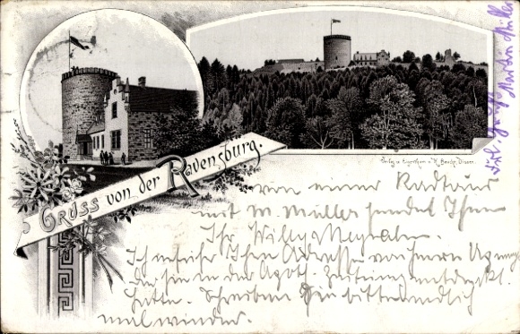 Litho Borgholzhausen Kreis Gütersloh, Ravensburg, Burg Ravensberg