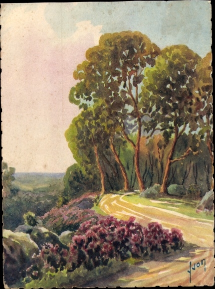 Künstler Ak Yvon, Fontainebleau Seine et Marne, La foret, Gorges d'Apremont