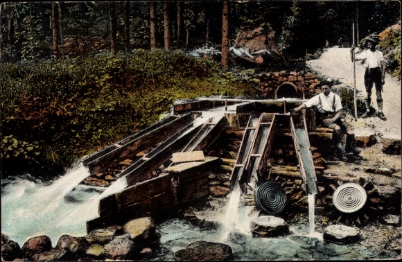 Postcard Marktschellenberg Berchtesgadener Land, ball mills, Almbachklamm
