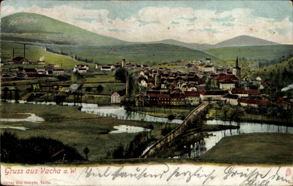 Ak Vacha in de Rhön Thüringen, panorama