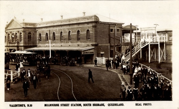 Postcard South Brisbane Queensland Australia, Melbourne Street Station