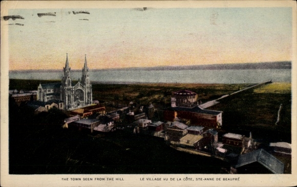 KP Sainte Anne de Beaupré Quebec Kanada, Miasto widziane ze wzgórza