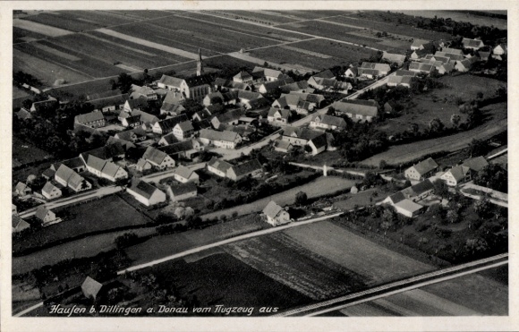 Postcard Hausen im Tal Beuron an der Donau Württemberg, aerial photograph