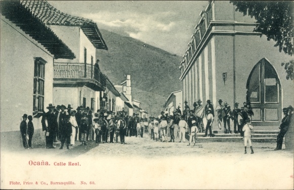 Postcard Ocaña Colombia, Calle Real