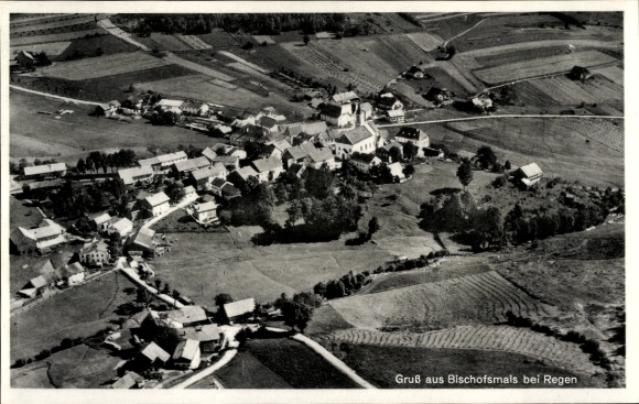 Ak Bischofsmais in Niederbayern, Fliegeraufnahme