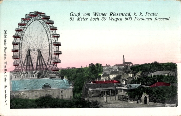 Ak Wien 2 Leopoldstadt, Prater, Wiener Riesenrad