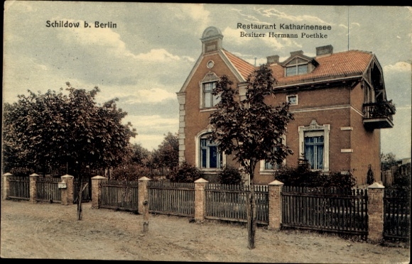 Postcard Schildow Mühlenbecker Land Oberhavel, Restaurant Katharinensee