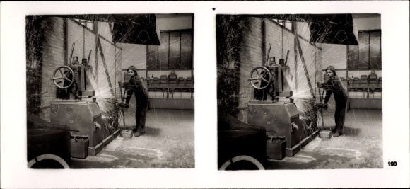 Stereo room image photo NS model companies 1937-38 No. 500 III/190 tube welding plant G. Kuntze Bochum