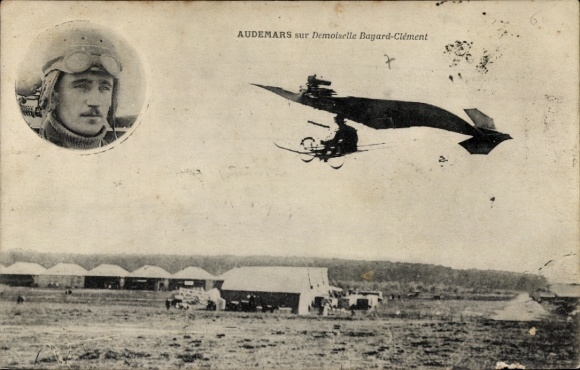 Postcard Audemars sur Demoiselle Bayard Clément