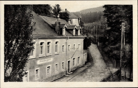 Postcard Dönschten Dippoldiswalde Eastern Ore Mountains, Waldesruh Commission Restaurant, Chemnitz School Camp