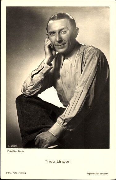Postcard actor Theo Lingen, portrait