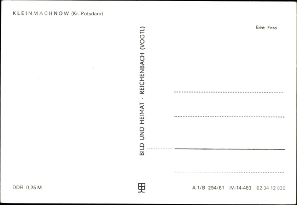 Postcard Kleinmachnow in Brandenburg, lock, high school I, at Uhlenhorst