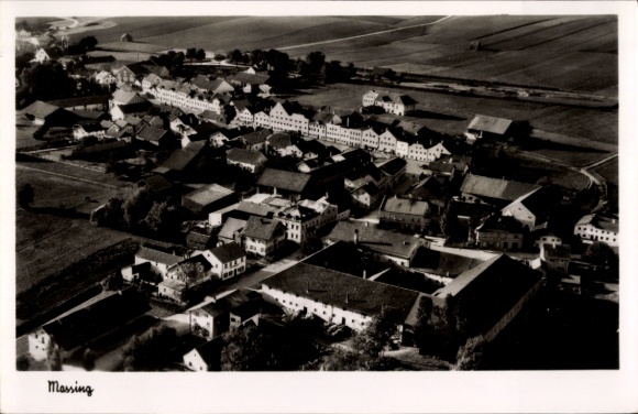 Postcard Massing in Lower Bavaria, aerial photograph