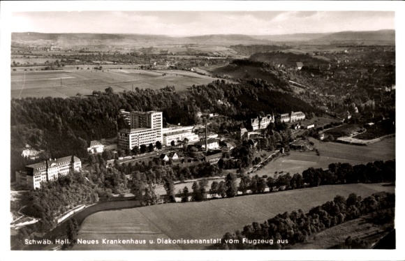 Postcard Schwäbisch Hall in Baden Württemberg, Evangelical Deaconess Institution