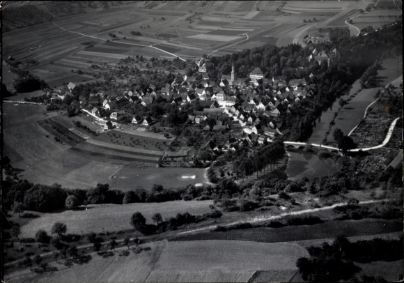 Foto Jagsthausen an der Jagst Württemberg, Fliegeraufnahme