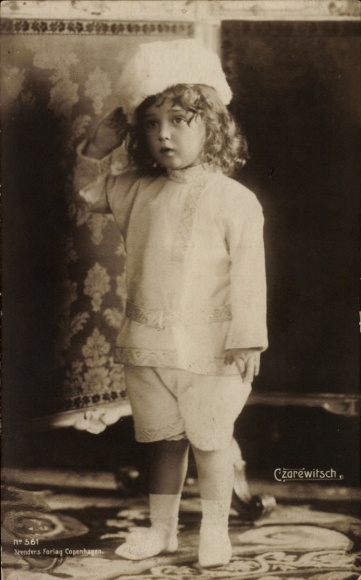 Ak Alexei Nikolajewitsch Romanow, Sohn von Zar Nikolaus II. von Russland, Portrait