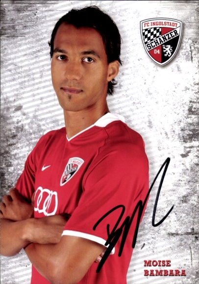 Autogrammkarte Fußballer Moise Bambara, FC Ingolstadt, Autogramm