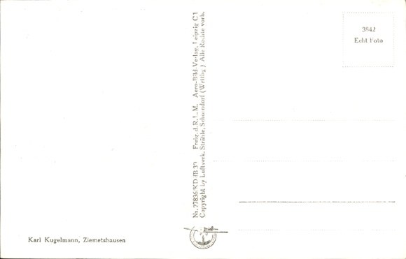 Postcard Ziemetshausen in Swabia, aerial photograph