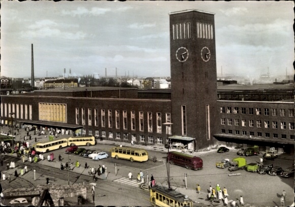 Ak Düsseldorf am Rhein, Hauptbahnhof, Busse