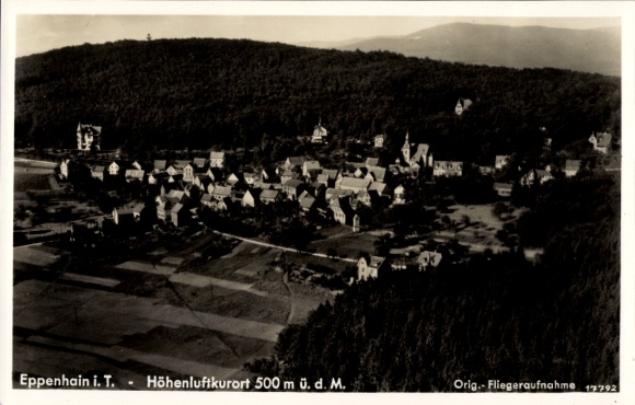 Postcard Eppenhain Kelkheim im Taunus, Eppenhain i. T, mountain health resort, aerial photograph, foliage and