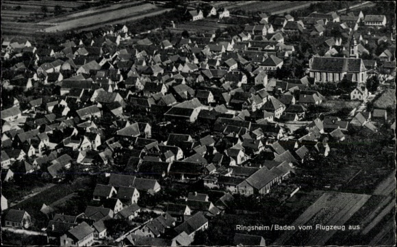 Ak Ringsheim in Baden, Fliegeraufnahme
