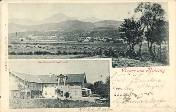 Ak Ainring in Opper-Beieren, Panorama, Thurnhubers Gasthaus