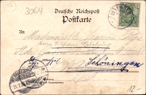 Postcard Bad Eilsen in Lower Saxony, Villa Rinne, Hotel Rinne, Kursaal