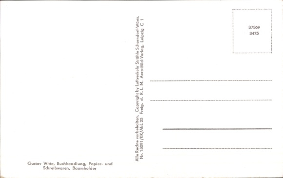 Postcard Baumholder im Westrich, aerial photograph