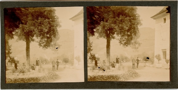 Stereo photo Theys Isere, local area, 1926