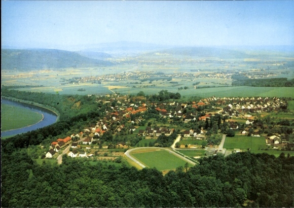 Postcard Fürstenberg an der Weser, general view, aerial photograph