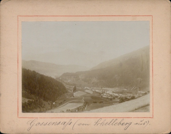 Cabinet Photo Colle Isarco Gossensaß Brenner Brennero South Tyrol, general view, Schelleberg