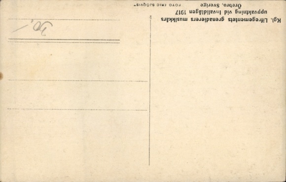 PC Örebro Sweden, Royal Life Regiment Grenadier Music Corps, Invalid Day 1917