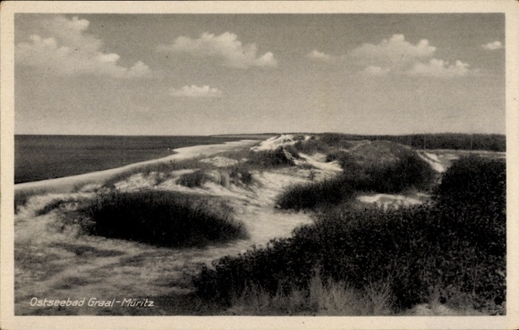 Postcard Ostseebad Graal Müritz, dune view
