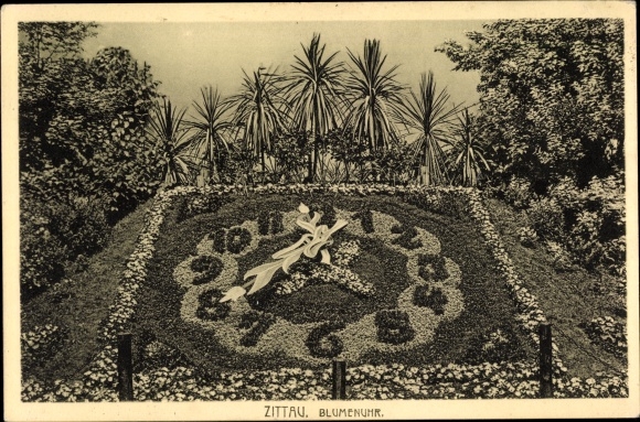 PC Zittau in Saxony, flower clock