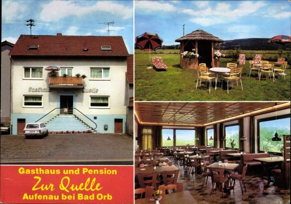 Postcard Aufenau Wächtersbach in Hesse, Gasthof Zur Quelle