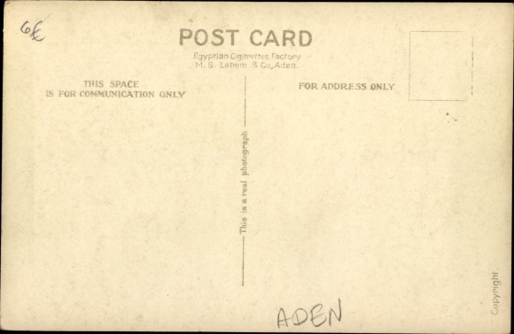 Postcard Aden Yemen, harbor, steamships