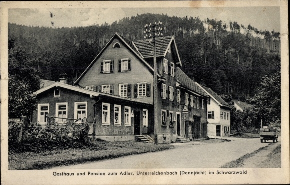 Postcard Unterreichenbach in the Black Forest, inn and guesthouse to the eagle