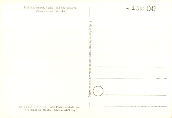 Postcard Ziemetshausen in Swabia, aerial photograph