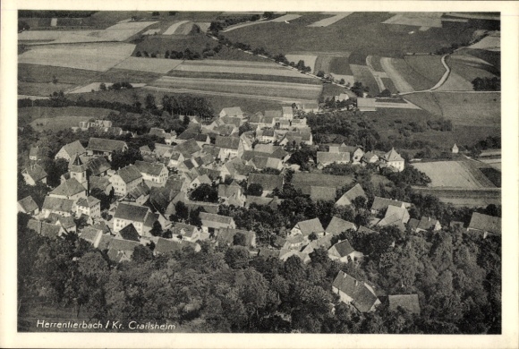 Ak Herrentierbach Blaufelden Baden Württemberg, Fliegeraufnahme
