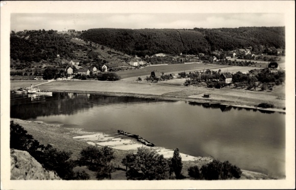 Ak Diesbar Seußlitz Nünchritz aan de Elbe, Panorama