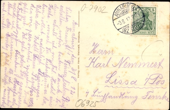 Postcard Annaburg in the district of Wittenberg, royal non-commissioned officer preschool